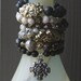 african opal and sterling silver bracelet for layering....