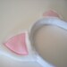 White Kitty Cat Ears Headband