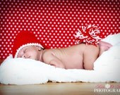 Red/White Bluebird Elf Hat