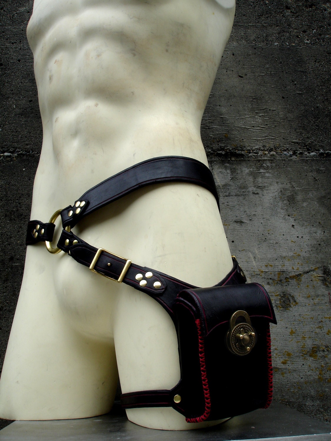 Black Leather Bag Holster