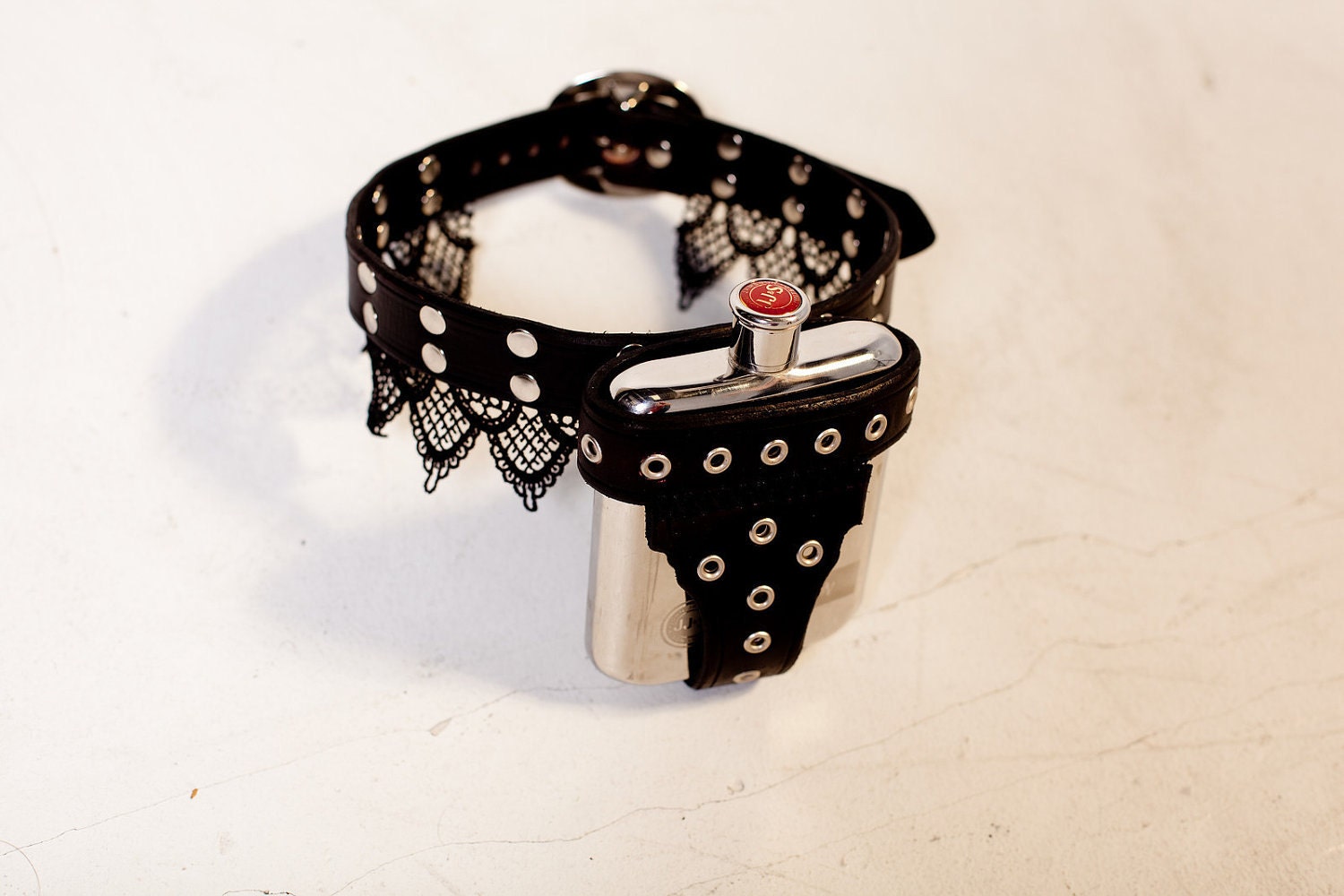 Black Flask Garter Belt