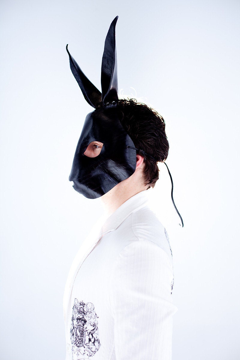 Black Rabbit Handmade Leather Mask ashtrygutierrez