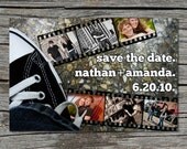 Wedding Invitation, Save the Date, Photo, Filmstrip, Converse, Printable, Digital File by ticklemeink on Etsy
