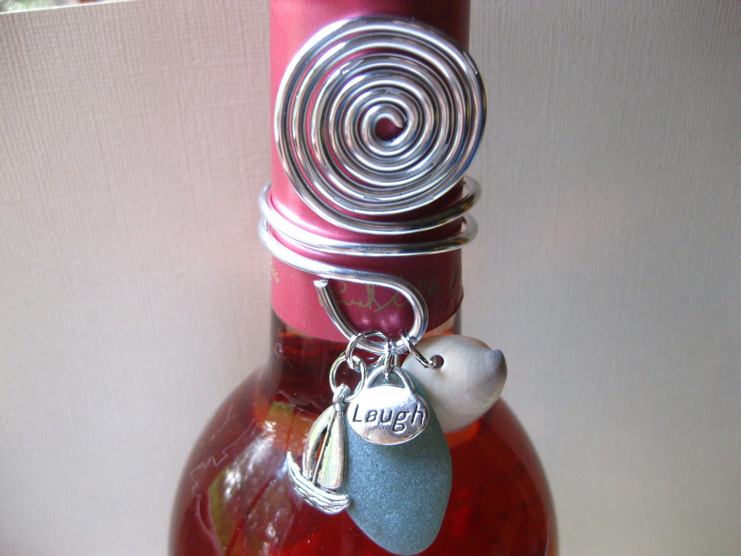 Reserved for Dani..seaglass wine topper