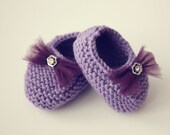 Knit Baby Shoe PDF Pattern For Girls Instant Download