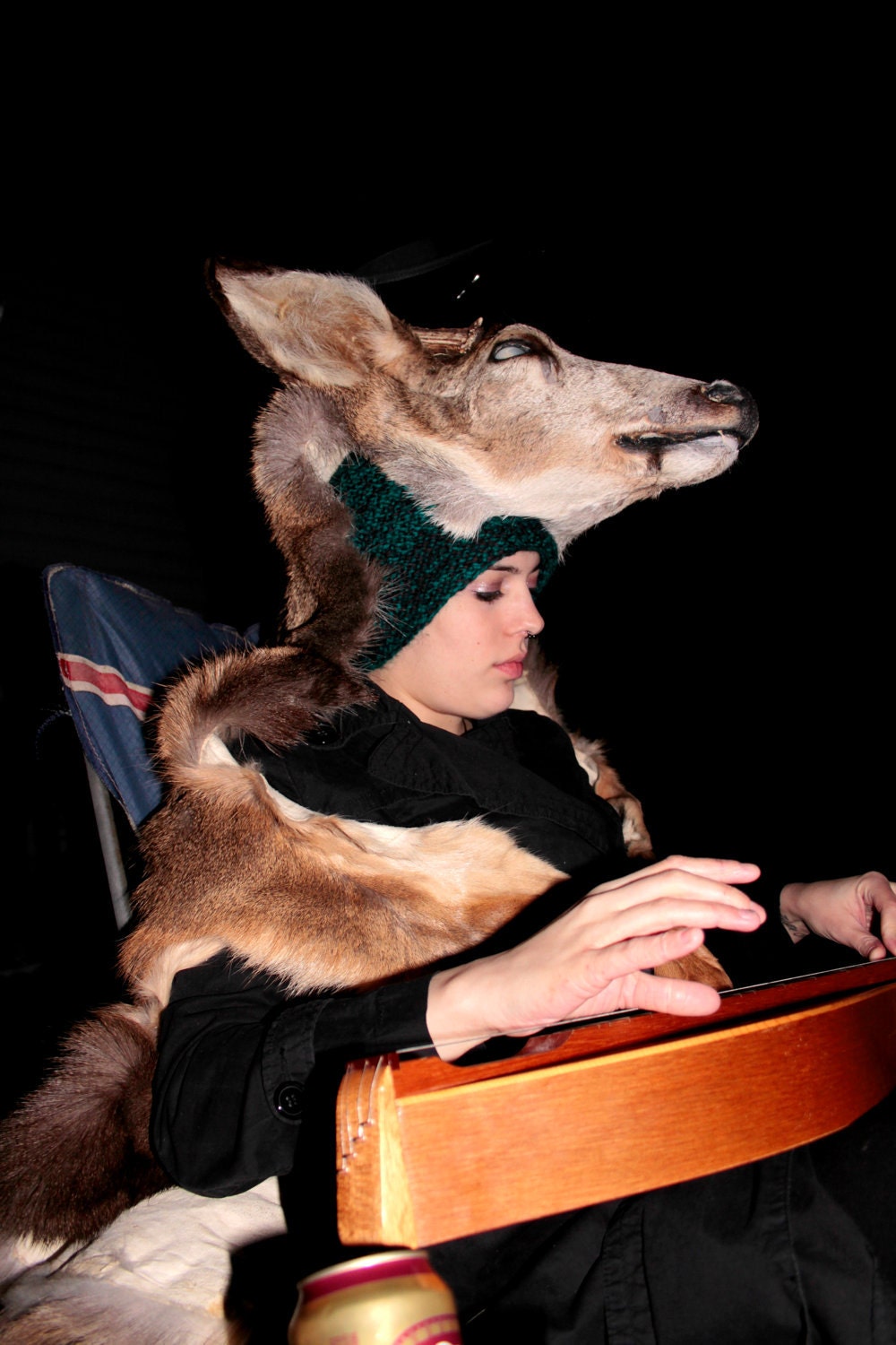 RESERVED - Full Pelt Genuine Mule Deer Headdress with Mounted Head