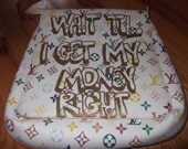 SALE - CAN'T Tell ME - Kanye West Tagged Multicolore Louis Vuitton Inspired Handbag - Original Design