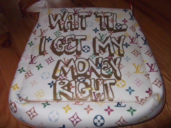 SALE - CAN'T Tell ME - Kanye West Tagged Multicolore Louis Vuitton Inspired Handbag - Original Design