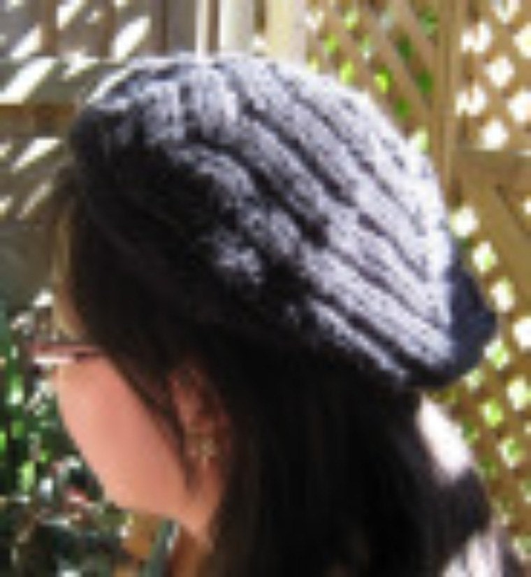 French Black Beret /Trendy Beanie/  Hair Accessory / Hat  with Gold Detail / Australian Made