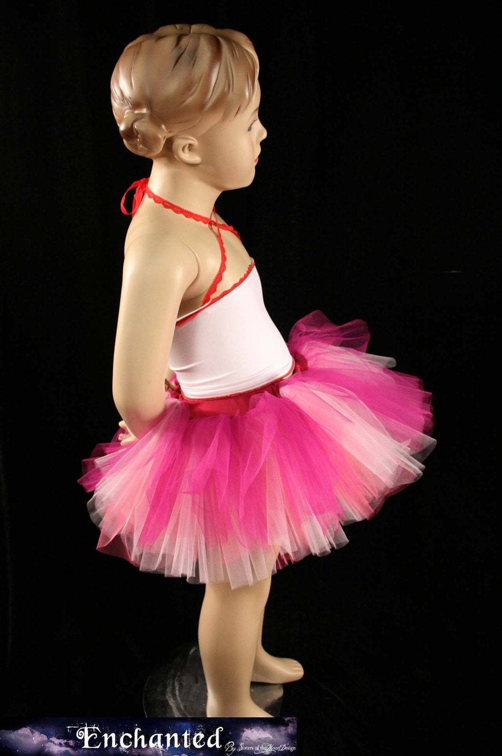 Childs Peek a boo Rose Fairy tutu skirt mini --2T-6T- Grow with me