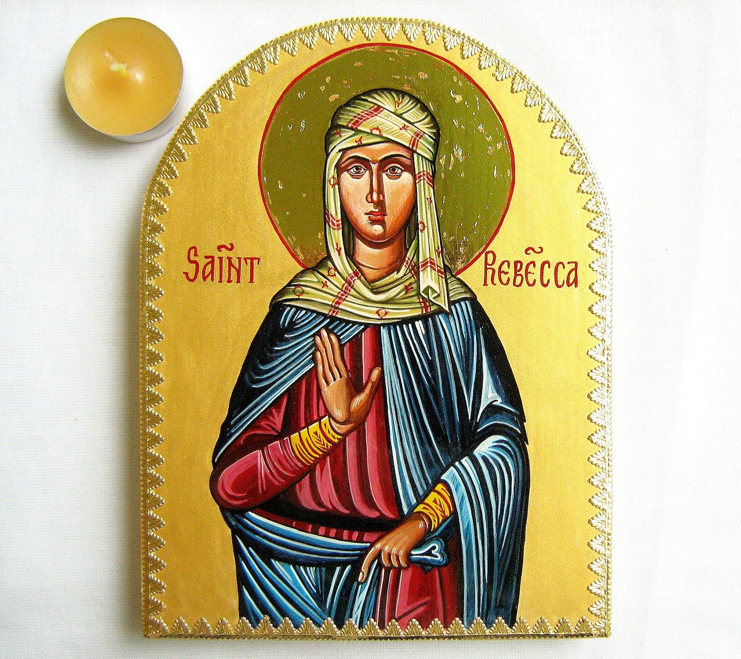 Saint Rebecca- handpainted icon, 8 by 6 inches