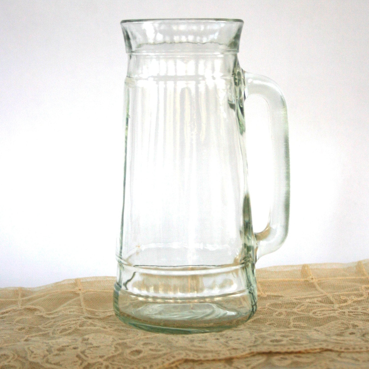 Vintage Root Beer Mug. Clear Glass. Handle. Summer. Cold. Ice Cream Float. Vestiesteam. Rhapsody Attic on Etsy.
