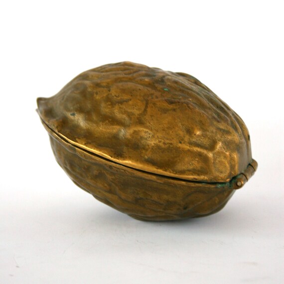 Vintage Brass Walnut Nutcracker. Nut Cracker. by RhapsodyAttic