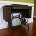 Vintage Singer Treadle Sewing Machine Table. RESERVED FOR DANIELLE Rustic. Primitive. School Office Desk. Industrial. Farm.