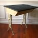 School Desk with Chalkboard Top. Shabby Chic Khaki Paint. Industrial Home Decor. Childrens Schoolhouse Play. Elementary. Vestiesteam.