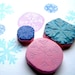 Snowflake rubber stamp set - handcarved set of 3