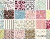 SALE London by Dena Designs 30- 6 INCH Quilting Fabric Squares for Free Spirit