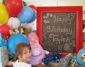BIRTHDAY PARTY DECORATIONS Kids Chalkboard Artwork Display Party Decorations Girls Boys Childs Room Decor Childrens Playroom Bulletin Board