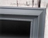 MODERN MAGNETIC CHALKBOARD For the Home Decor X Large Huge 42"x 29" Gray Grey Contemporary Framed Modern Kitchen Chalk board Blackboard