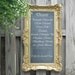 HOLLYWOOD REGENGY WEDDING Chalkboard Ornate Baroque French Country Gold Menu Board Seating Memo Board Sign