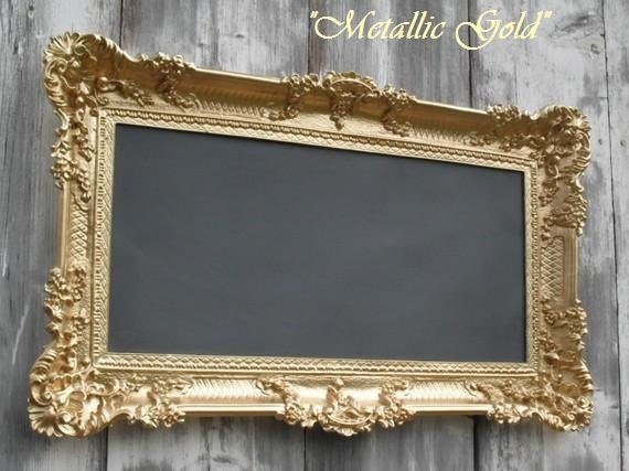 HOLLYWOOD REGENCY CHALKBOARD Wedding Chalkboard White Red Black Gold Grey Black board 36"x21" French Country Home Gothic Wedding Decor