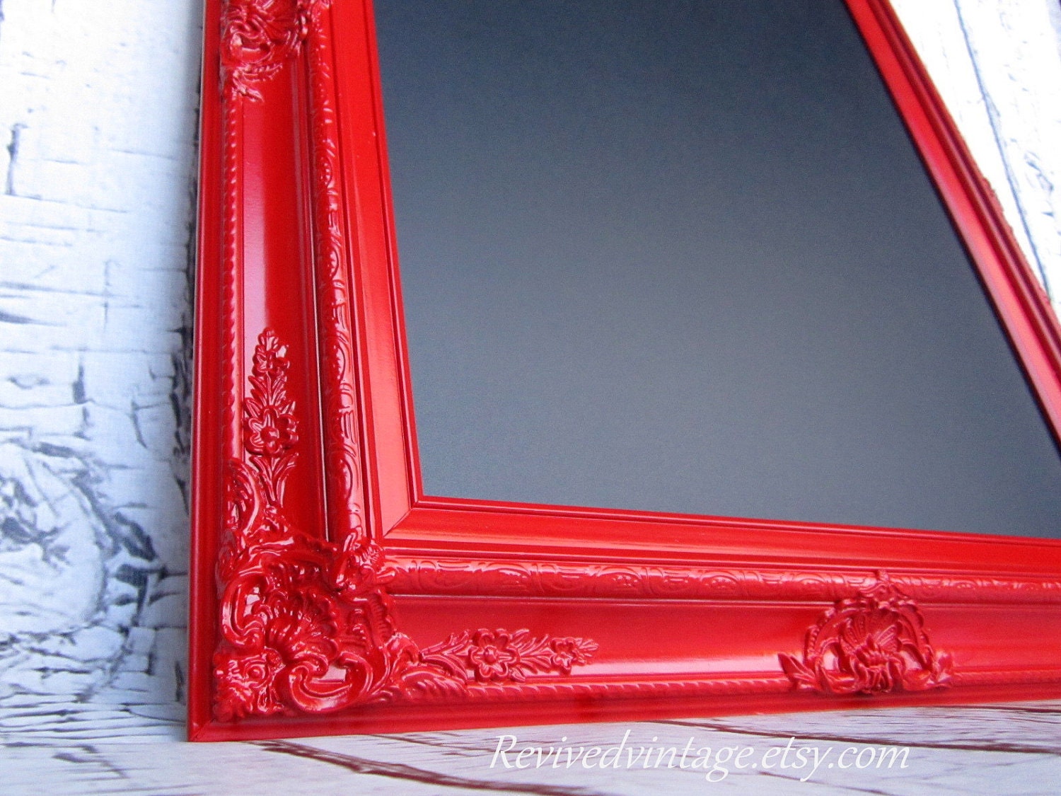 RED MAGNETIC CHALKBOARD Furniture Wall Home Decor Kitchen Decor Home Office Organizer 31"x 27" Framed Chalkboard Chalk board