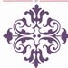 3 Large Damask Vinyl Wall Decal - SALE ITEM