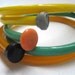 Vintage Knitting Needle Bracelets Upcycled Set Of 3 Citrus Cocktail - LARGE / XL