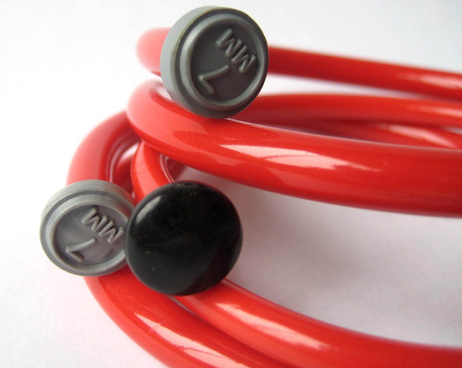 Knitting needle bracelets Fire Engine Red X LARGE