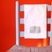 Tea Towel. Camper in Silver. Hand Screen Printed.