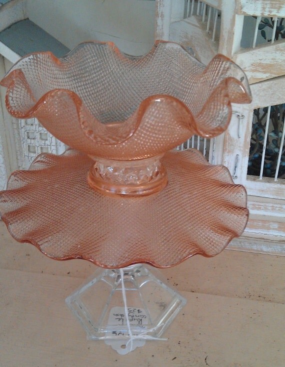 UpCycled Pink Depression Candy Bowl