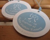 Baptism Favor Tags - set of 20 - custom design layout