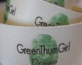 Twill Fabric Labels, one and one-half inch ribbon - uncut, spool - natural or white