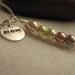 peas in a pod with personalized disc necklace