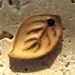 Creme Brulee Leaf Charm