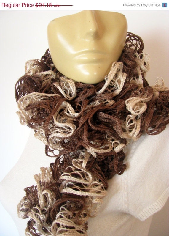 NEW- Spring/Fall Fashion Ruffle Lace Jersey Scarf
