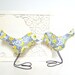 Wedding Cake Topper Love Birds in Modern Lemon Yellow and Gray, Spring Wedding, Winter Wedding