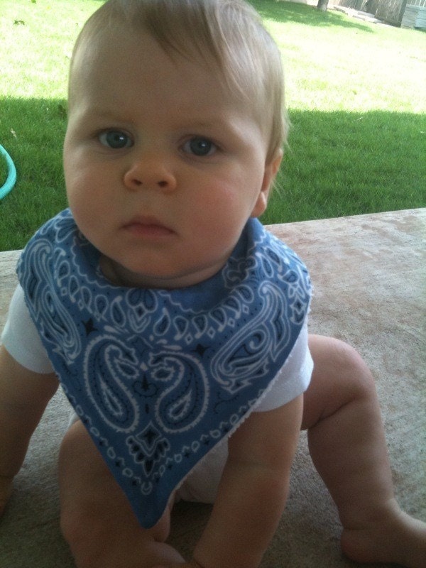 Cowboy Bandana Terry Cloth Bib: Perfect for Birthday Parties