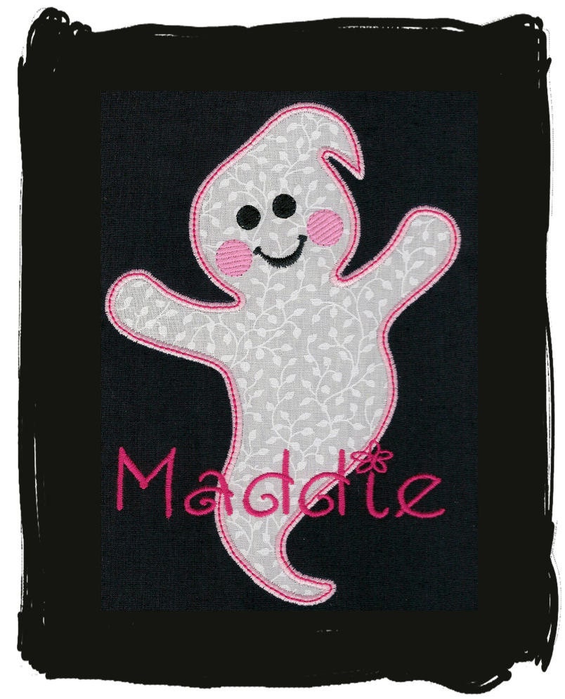 Ghost Machine Embroidery Applique Design by pinkfrogcreations