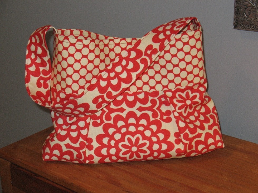 The Medium Ashley Bag - Amy Butler Cherry Lotus Fabric