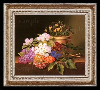Flowers Floral Miniature Dollhouse Art Picture 6680