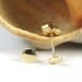 Gold stud earring, gold filled post small, tiny circle