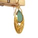 Ethnic Gold Earrings, Light green, mint drop hanging from 14K gold filled, dangling earrings