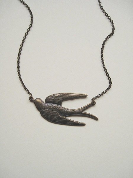SALE 30% OFF flying swallow necklace