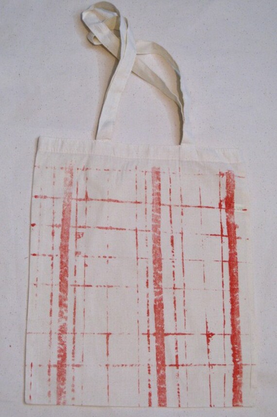 Red Check Tote Bag