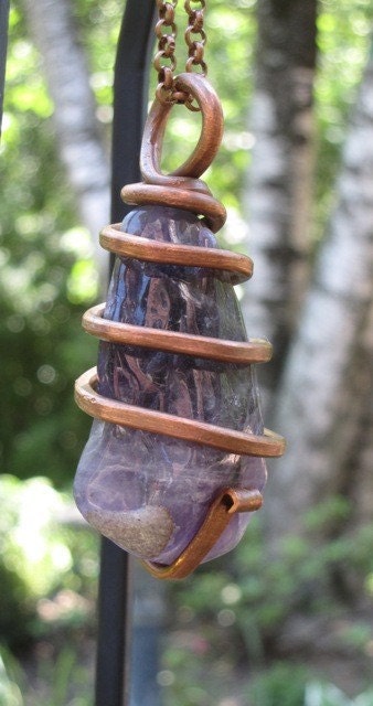 Wire Wrapped Amethyst Pendant