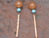 Peach Stone Earrings