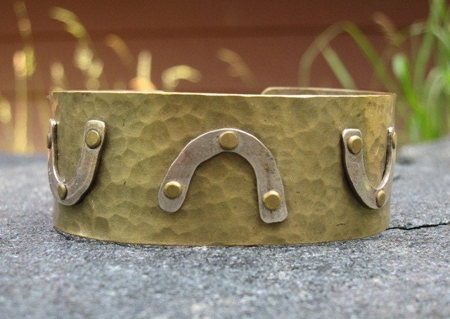 Horse Shoe Brass Cuff