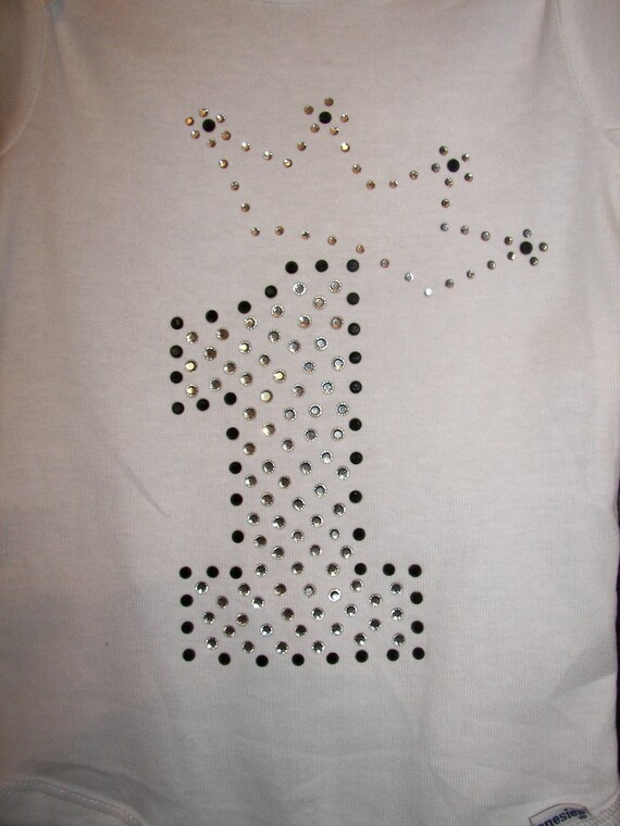 1st Birthday Shirt or Onesie, BLING