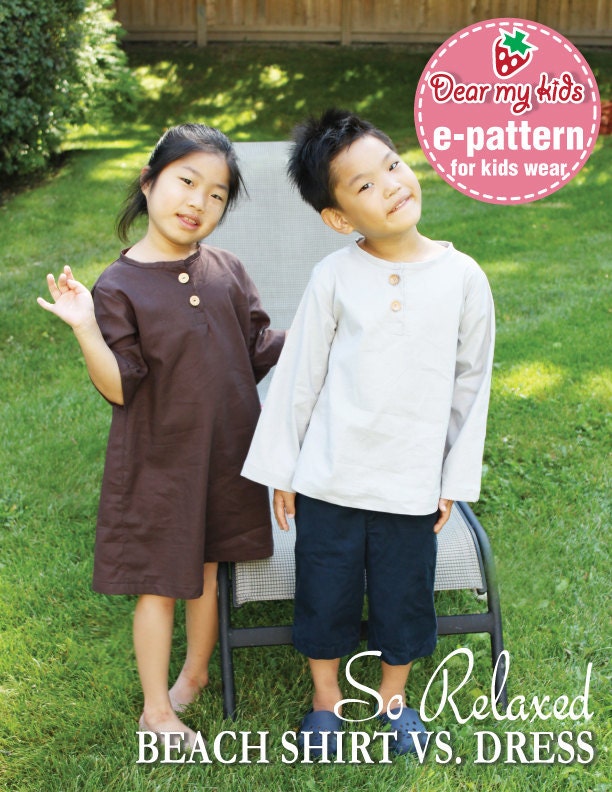 Unisex Relaxed Beach Shirt Vs. Dress (12M-6T)PDF patterns